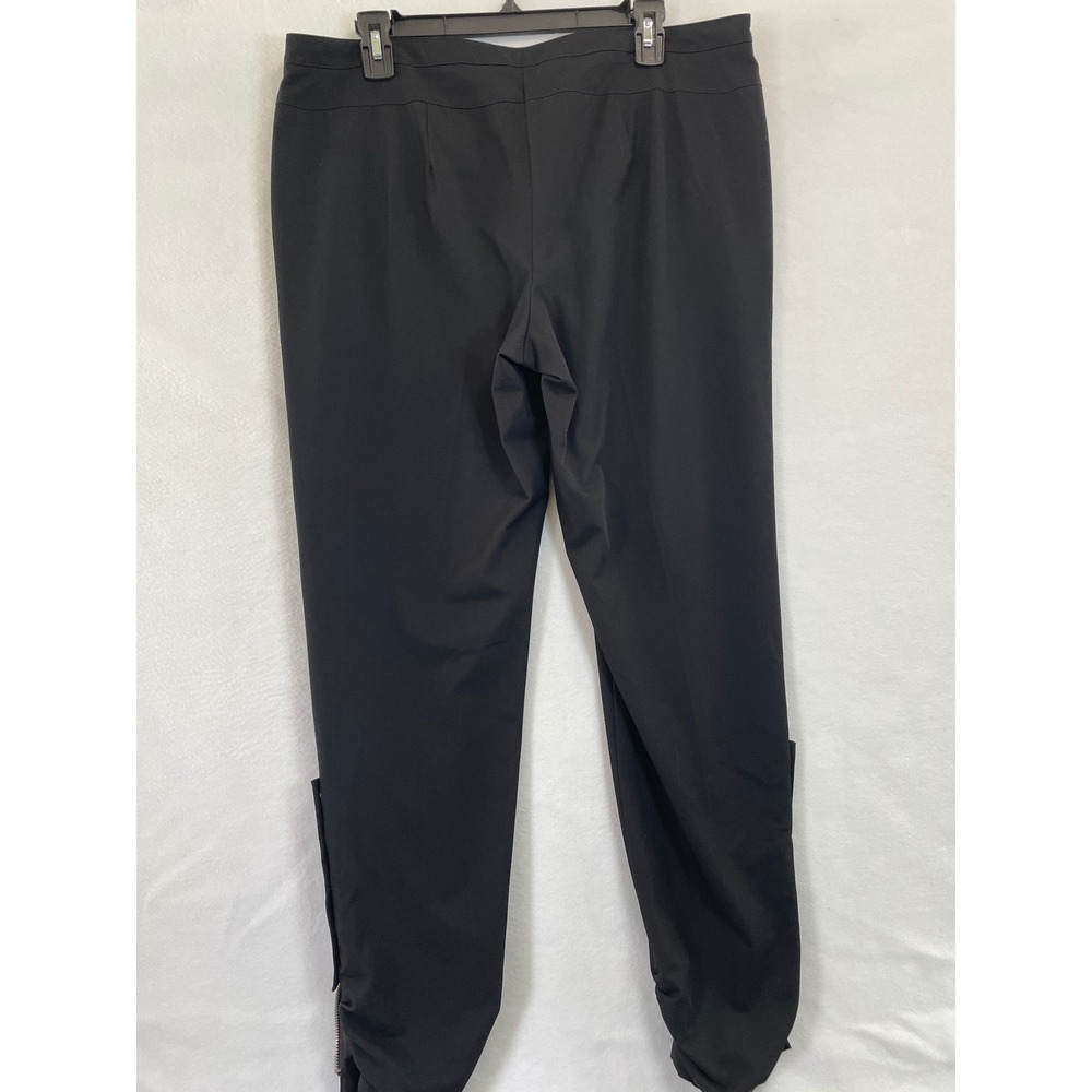 Bisou Bisou Black Women Pants Zippers Ankle Accents Career Casual Size 14 Black - Picture 4 of 10